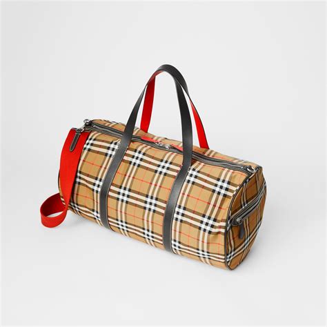 burberry leather barrel bag|authentic burberry bag.